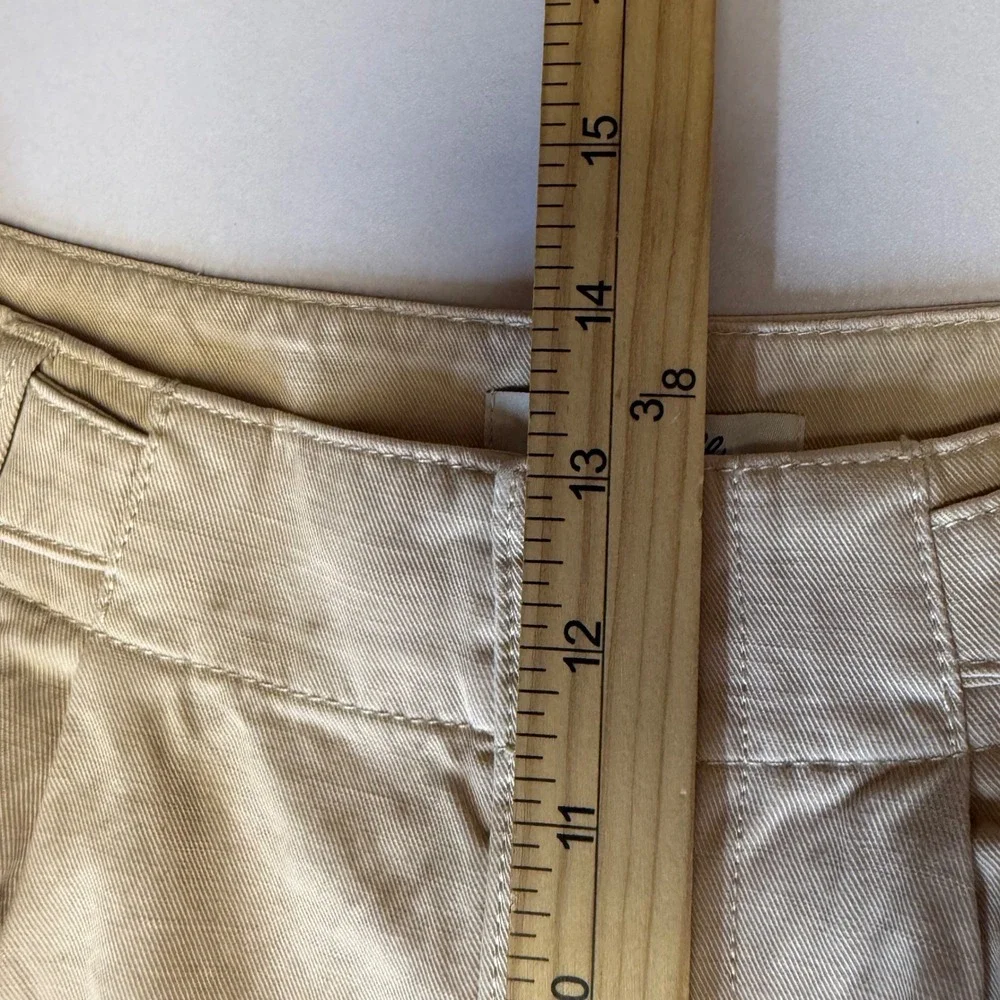 Madewell The Harlow Wide Leg Pant Women Size 2 Tan Pleated High Rise‎